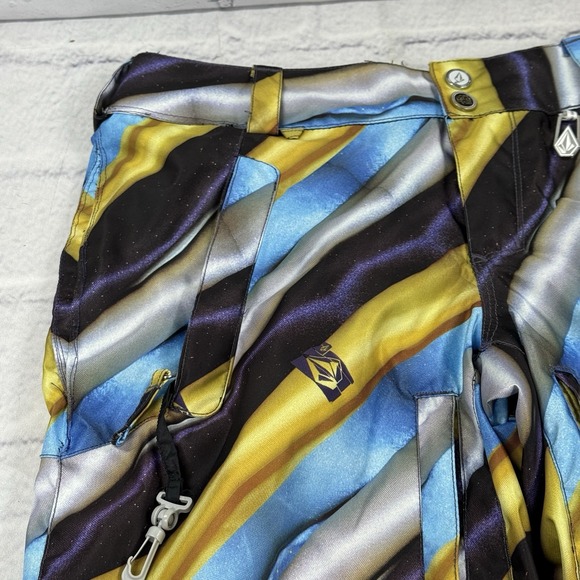 Volcom Womens Nimbus Snow Pants XS Shell Multicolor Padded Knees 10K Rare 30x31 - Picture 14 of 16